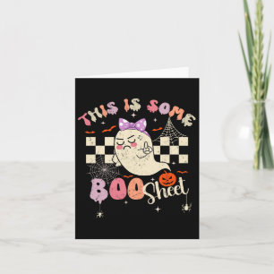 Cartão É Lençol Boo Fantasma Fofo Retro Festa de Hallowee