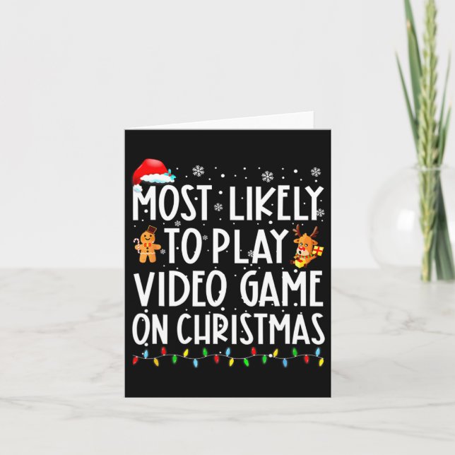 Cartão É Mais Provável Jogar Vídeo Em Papais noeis De Nat (Frente)