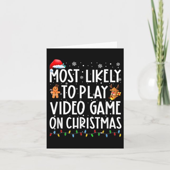 Cartão É Mais Provável Jogar Vídeo Em Papais noeis De Nat (Frente)