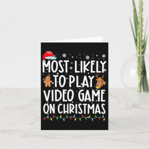 Cartão É Mais Provável Jogar Videos games No Natal