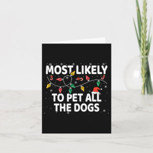 Cartão É Mais Provável Que Todos Os Cachorros De Natal Co