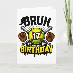 Cartão É meu 17º aniversário, garotos macios 17 anos de i