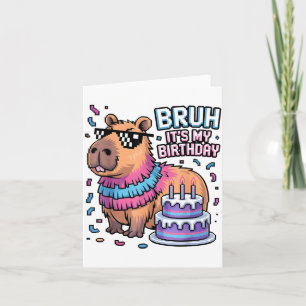 Cartão É Meu Aniversário Capivara Nata Menino Menina Nasc