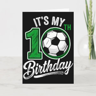 Cartão É Meu Aniversário de 10 Anos Futebol 10 Anos de Id
