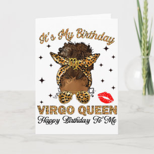 Cartão É Meu Aniversário Rainha de Virgem Feliz Aniversár
