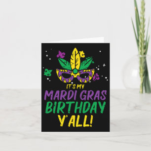 Cartão É Meu Mardi Gras Aniversário Yall Mardi Gras Mulhe