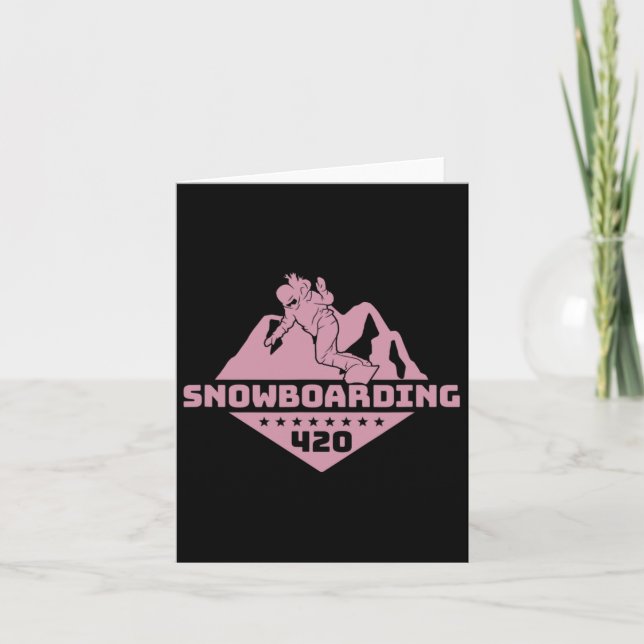 Cartão E Montanhas Snowboard Snowboard W (Frente)