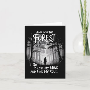 Cartão E Na Floresta Eu Vou Ao Perder Da Minha Mente E En