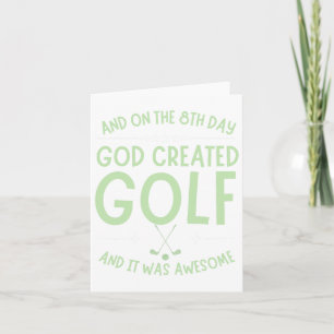 Cartão E No 8º Dia Deus Criou Golfe Engraçado Bíblia Vers