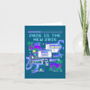 Cartão É Nova Estética de Computador Pixel Vaporwave 2016