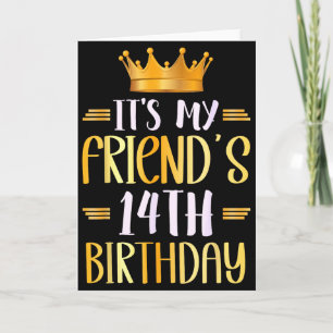 Cartão É o 14º aniversário do meu amigo Feliz 14 anos _1
