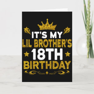 Cartão É o 18º Aniversário do Meu Irmãozinho Feliz 18 Ano