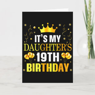 Cartão É o 19º aniversário da minha filha Feliz aniversár