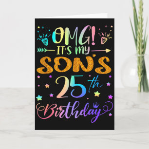 Cartão É o 25º aniversário do meu filho, doce 25 anos de