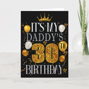 Cartão É o 30º Aniversário do Meu Papai Feliz Aniversário
