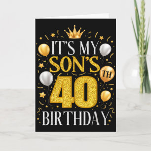 Cartão É o 40º Aniversário do Meu Filho 40 Anos de Idade
