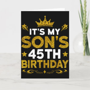 Cartão É o 45º aniversário do meu filho Feliz aniversário