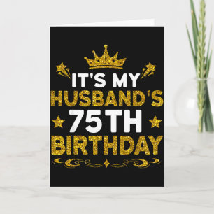 Cartão É o 75º Aniversário do Meu Marido Feliz Aniversári