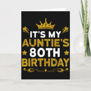 Cartão É o 80º aniversário da minha tia Feliz aniversário