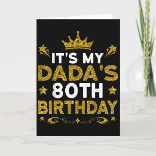 Cartão É o 80º Aniversário do Meu Pai Feliz Aniversário 8
