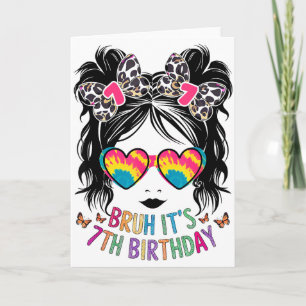 Cartão É o aniversário da minha menina de 7 anos Camisa 7
