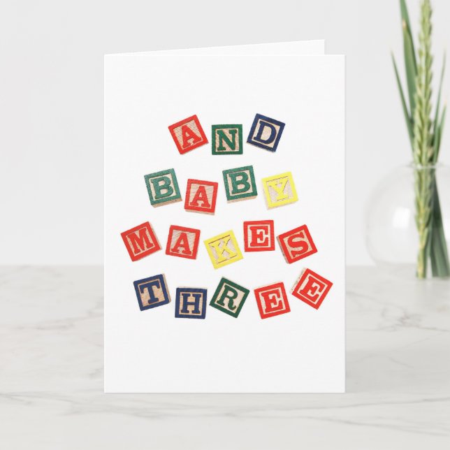 Cartão E o bebê faz 3 (Frente)