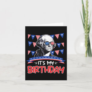 Cartão É o Dia da Independência do Meu Aniversário George