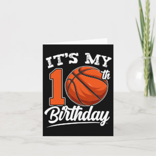 Cartão É o meu 10º aniversário Bysketbyll Jogador 10º Ani