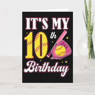 Cartão É o meu 10º aniversário Softll Menina de 10 anos P