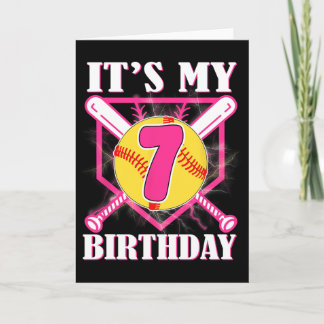 Cartão É o meu 7º aniversário 7 anos de idade de aniversá