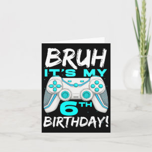 Cartão É o meu aniversário 6 de 6 anos de jogos