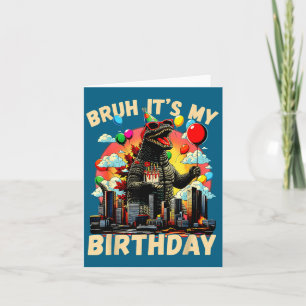 Cartão É o Meu Aniversário Festa de Aniversário Kaiju Jap