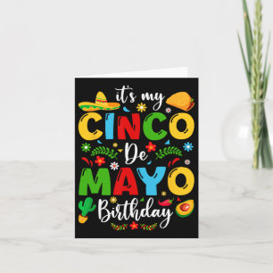 Cartão É o meu Cinco de Mayo Birthday Cinco de Mayo
