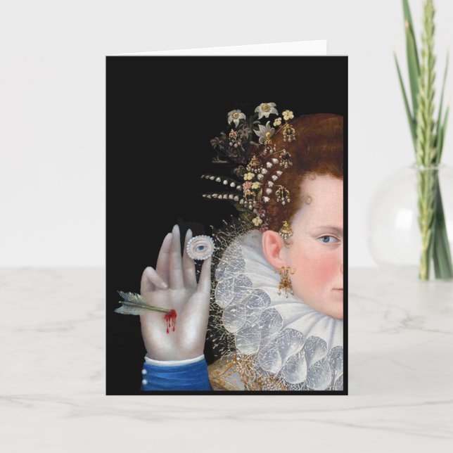 Cartão É o meu olho que você está segurando, uma colagem  (Frente)