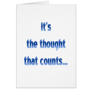 Cartão É o pensamento que conta...