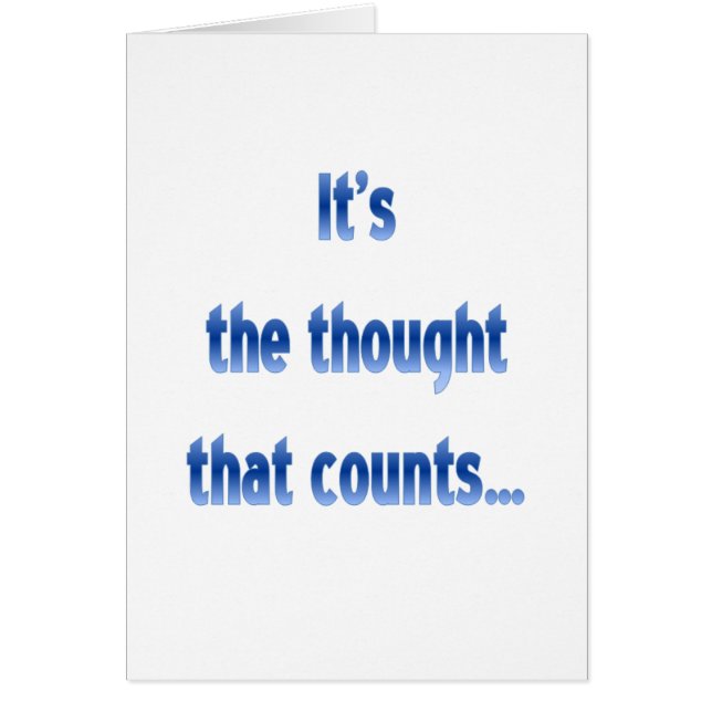 Cartão É o pensamento que conta... (Frente)