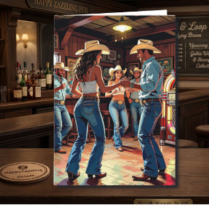 Cartão É o Seu Aniversário! Country e Western