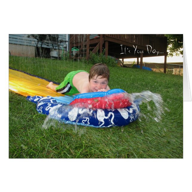 Cartão É o seu dia, divirta-se! (Frente Horizontal)