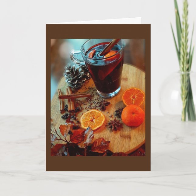 CARTÃO **É OUTONO & É TEMPO DE CELEBRAR O DIA DE AÇÃO DE  (Frente)