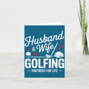 Cartão E Parceiros de Golfe Marido e Mulher Casais