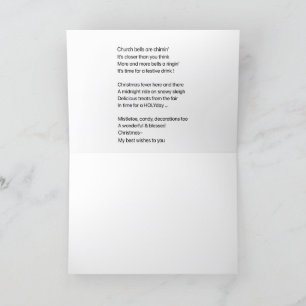 Cartão e poema de Natal