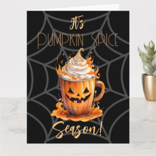 Cartão É Pumpkin Spice Season Folded Greeting Card