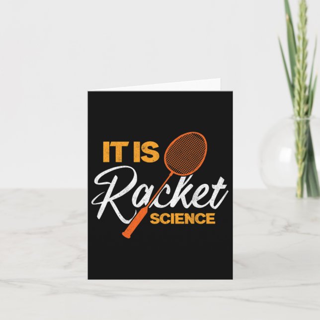Cartão É Racket Science Dminton Shuttle Birdie Dminto (Frente)