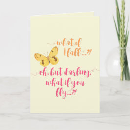 Cartão E se eu cair? Citação Inspirativa