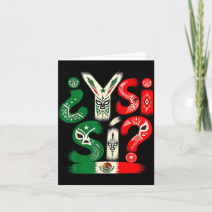 Cartão ¿e se sim_ bandeira mexicana frase em espanhol vin