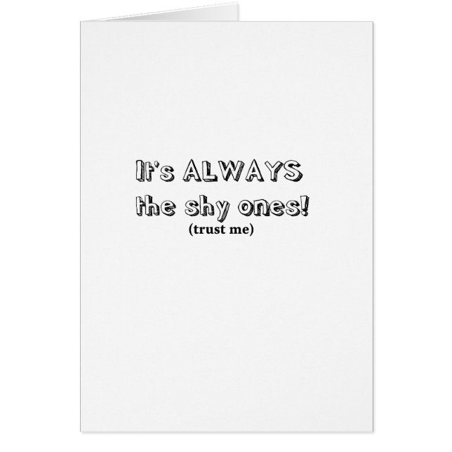 Cartão É sempre tímidos (Frente)