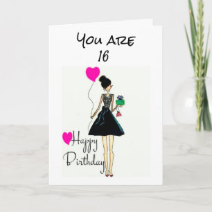 CARTÃO **É SEU ANIVERSÁRIO!!!!** VOCÊ É ***16***