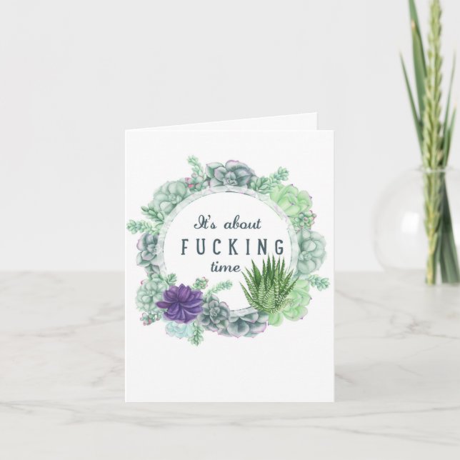 Cartão É Sobre o Tempo - design pelo pedido (Frente)