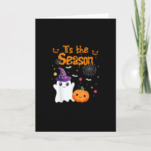 Cartão É Temporada Abóbora Retro Groovy Vintage Halloween