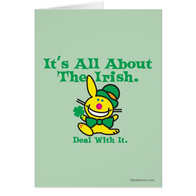 Cartão É toda sobre o irlandês (Frente)